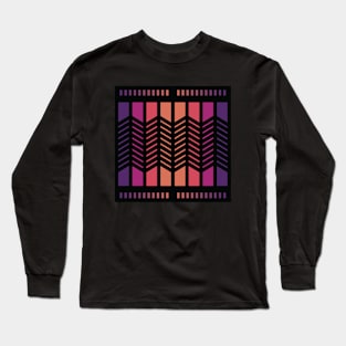 “Dimensional Planes (1)” - V.5 Orange/Purple - (Geometric Art) (Dimensions) - Doc Labs Long Sleeve T-Shirt